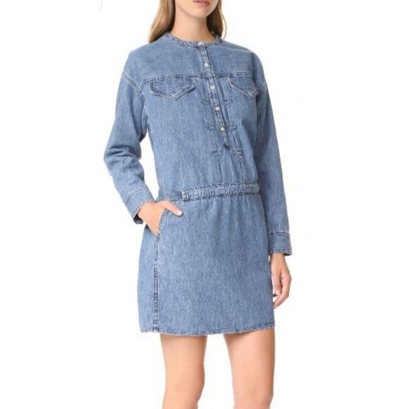 Rag & Bone Chest Pocket Denim‎ Shirtdress size xsmall - Picture 1 of 7
